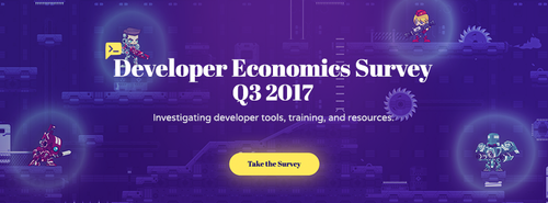Developer Economics survey Q3 2017 Prize Draw Announcement